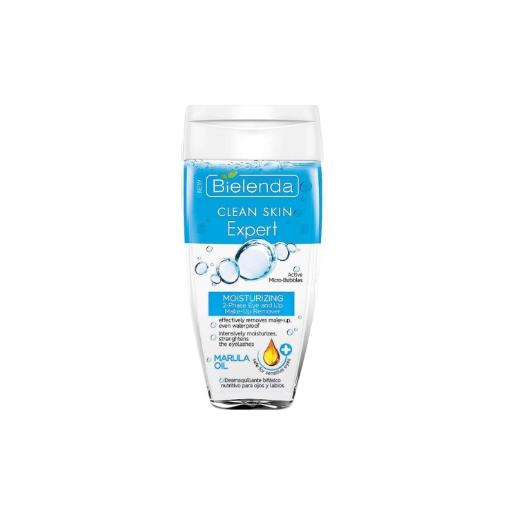 Bielenda Clean Skin Expert Two-Phase Moisturizing Eye Makeup Remover Marula Oil 150 ml