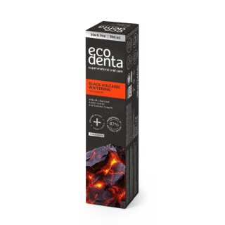 Зубна паста Ecodenta Black Volcanic Whitening з вулканічними мінералами 100 мл