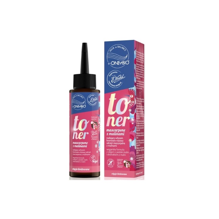 OnlyBio Hair in Balance x Wedel Haartoner Mascarpone met Frambozen Ptasie Mleczko 100 ml