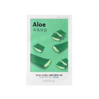 Зволожувальна та еластична тканинна маска Missha Airy Fit Aloe 19 г