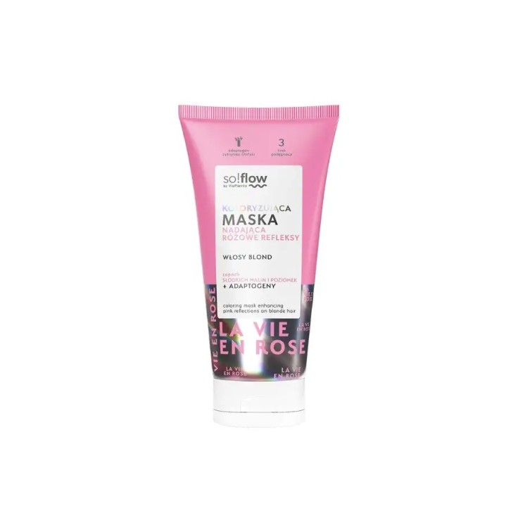 So!flow koloryzująca Maska nadająca różowe refleksy do włosów blond 200 ml
