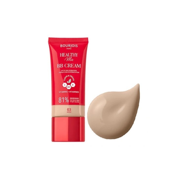 Die leichte BB Cream Healthy Mix 03 Beige gleicht den Hautton aus und verleiht dem Teint ein ego , strahlendes Aussehen.