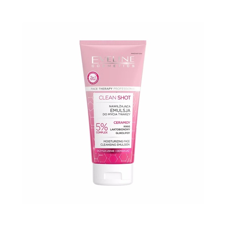 Eveline Clean Shot Hydraterende Gezichtsreinigingsemulsie 150 ml