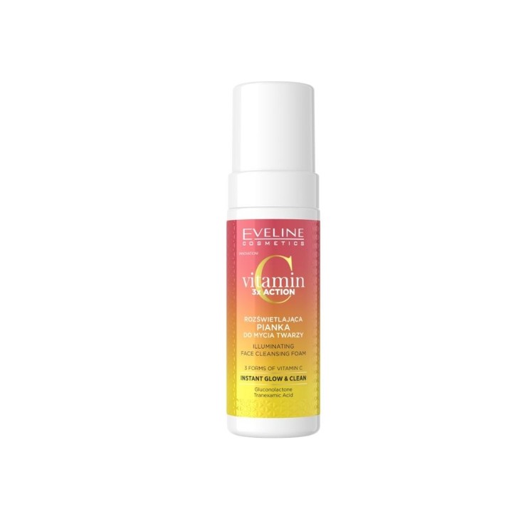 Освітлююча пінка для очищення обличчя Eveline Vitamin C 3x Action 150 мл