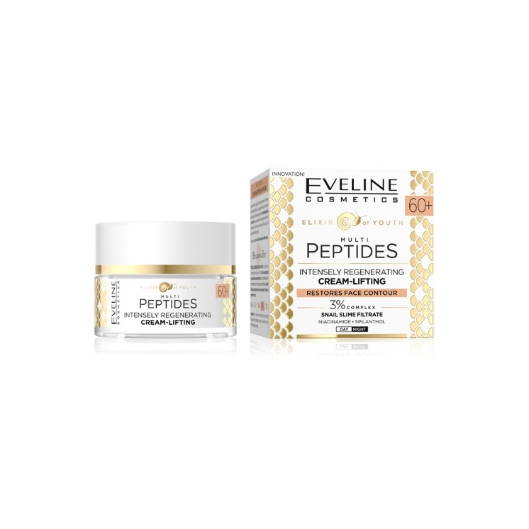 Eveline Elixir de Jeunesse Multipeptides Crème Liftante Intensivement Régénérante 60+ 50 ml
