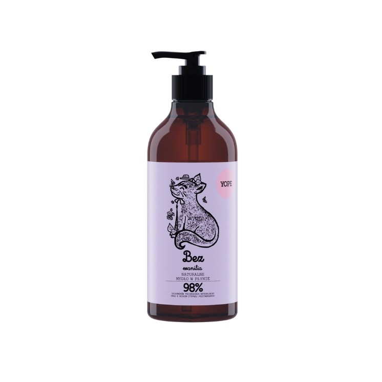 Savon liquide naturel pour les mains YOPE Lilas et vanille 500 ml