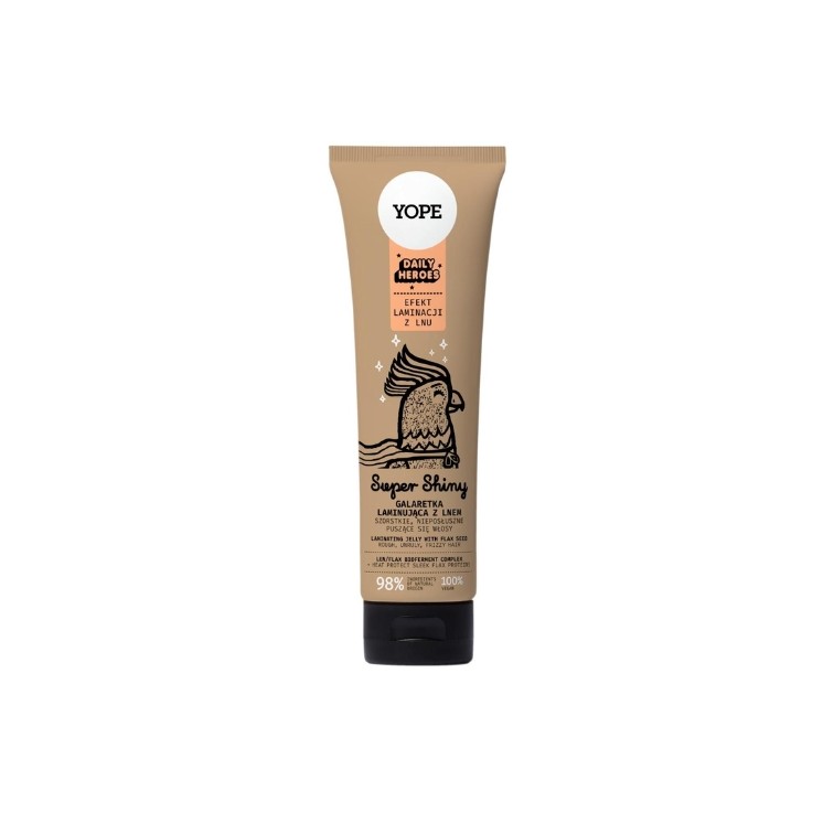 Gelée coiffante Super brillante YOPE Daily Heroes au lin 140 ml
