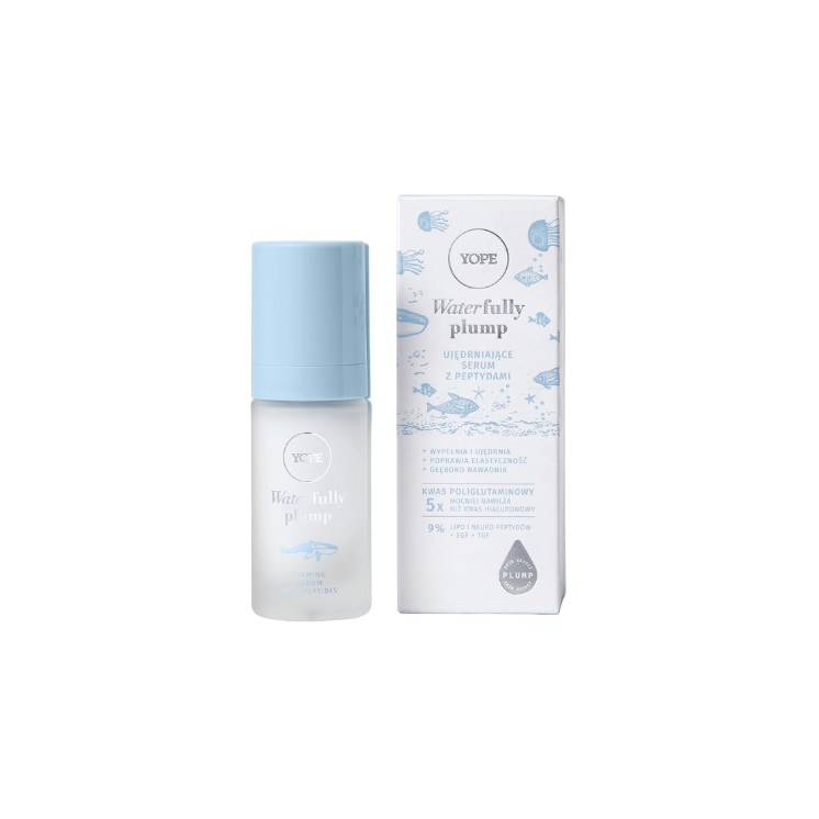 Сироватка для обличчя YOPE Waterfully Plump з пептидами, що підтягує шкіру 30 мл