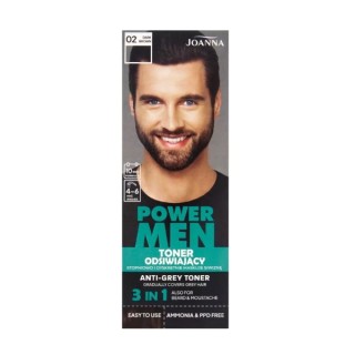 Освіжаючий тонік для чоловіків Joanna POWER MEN /02/ Dark Brown 80 г