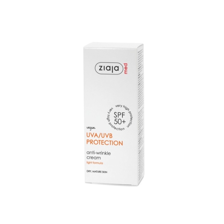 Крем для обличчя Ziaja Med Protective Treatment проти зморшок для сухої шкіри SPF50 + 50 мл