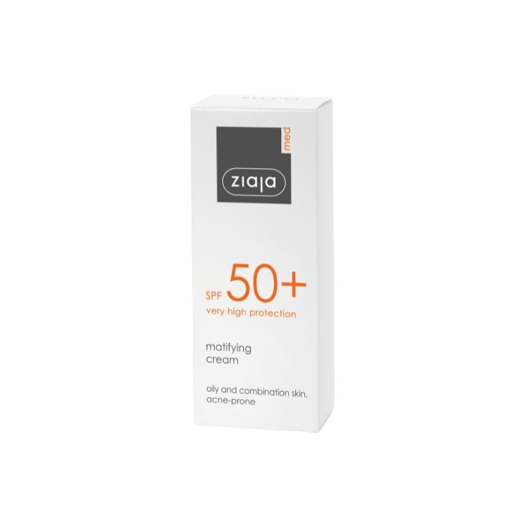 Ziaja Med Soin Protecteur Crème Visage Matifiante SPF50 + 50 ml