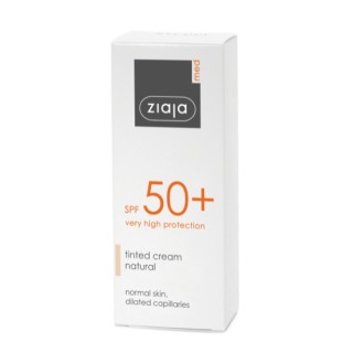 Тонуючий крем для обличчя Ziaja Med захисний, натуральний відтінок SPF50 + 50 мл