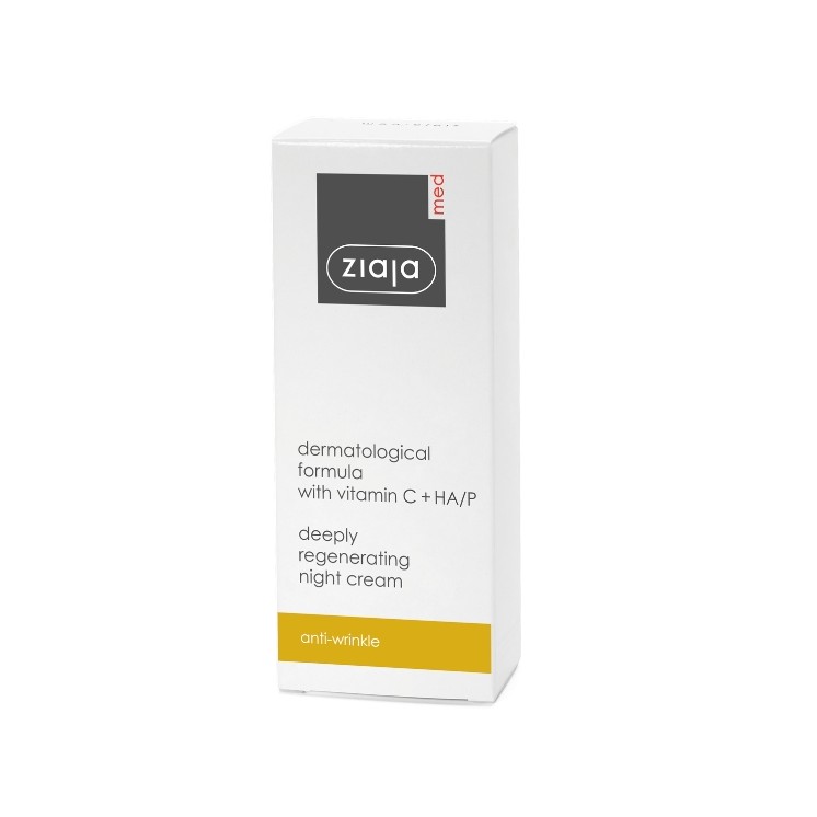 Нічний крем для обличчя Ziaja Med Vitamin C+HA/P Treatment глибоко відновлювальний 50 мл