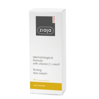 Денний крем для обличчя Ziaja Med Vitamin C+HA/P Treatment для зміцнення шкіри SPF 6 50 мл