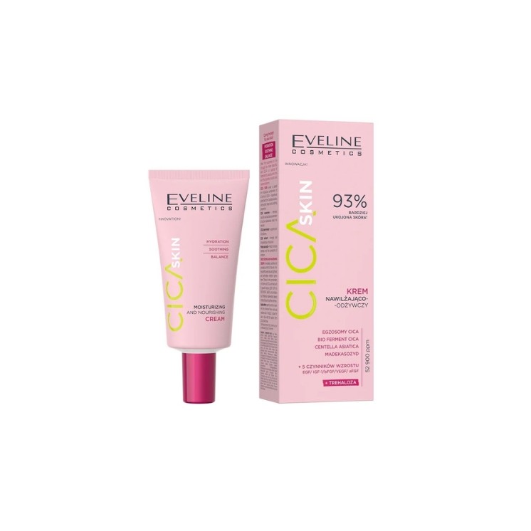 Зволожувальний та живильний крем для обличчя Eveline Cica Skin 50 мл