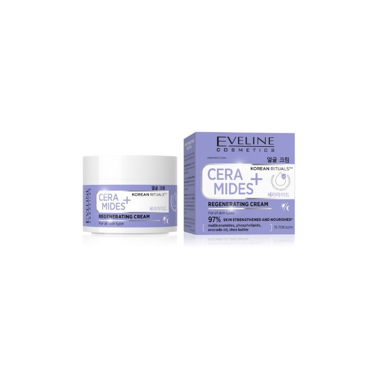 Регенеруючий крем для обличчя Eveline Korean Rituals Ceramides+ 50 мл