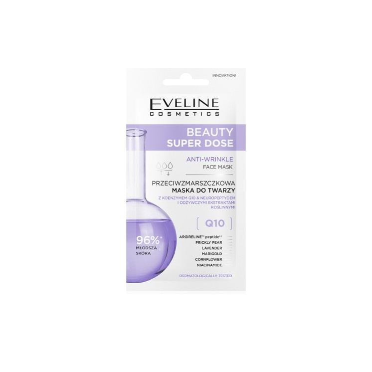 Eveline Beauty Super Dose Masque Visage Anti-Rides Q10 8 ml