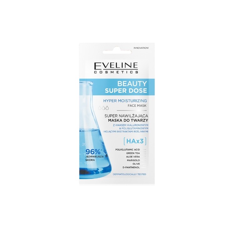 Eveline Beauty Super Dose Super Hydraterend Gezichtsmasker HAx3 8 ml