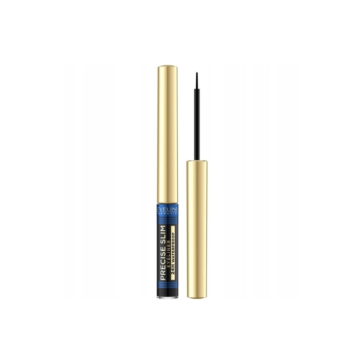 Водостійка рідка Eyeliner Eveline Precise Slim 24H Black 2.8 мл