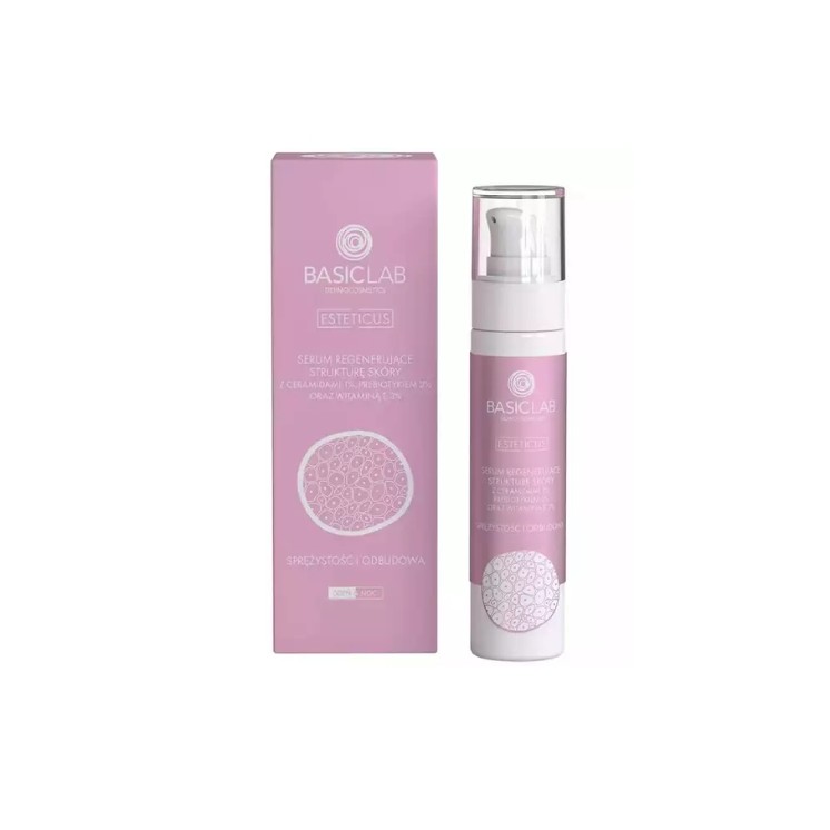 BasicLab Esteticus Facial Serum Regenerating Skin Structure Ceramides 1% and Probiotics 2% 50 ml