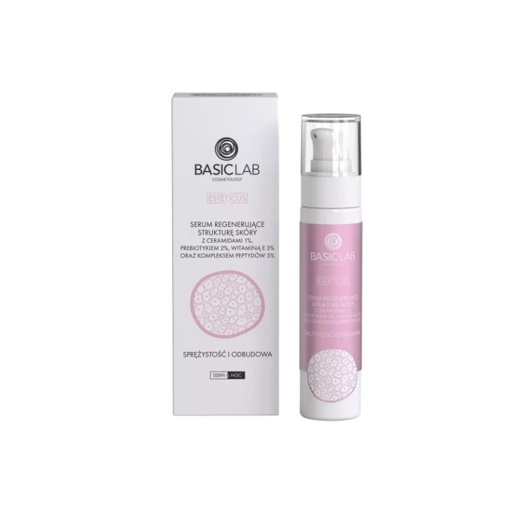 BasicLab Esteticus Facial Serum Regenerating Skin Structure Ceramides 1% and Peptide Complex 5 % 50 ml