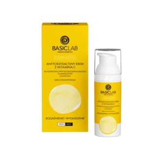 Crème visage antioxydante BasicLab Complementis à la vitamine C, consistance légère, 50 ml