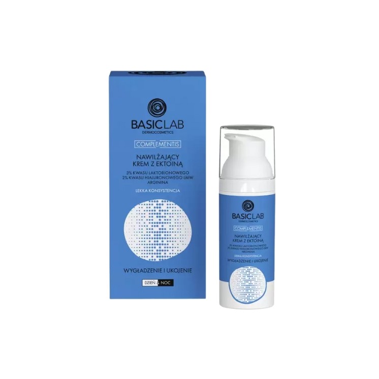 BasicLab Complementis feuchtigkeitsspendende Gesichtscreme mit Ectoin, leichte Konsistenz, 50 ml