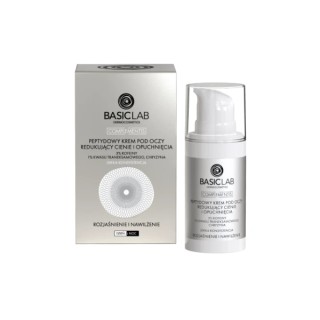 BasicLab Complementis Peptide Eye Cream for Dark Circles and Puffiness, Light Texture, 15 ml