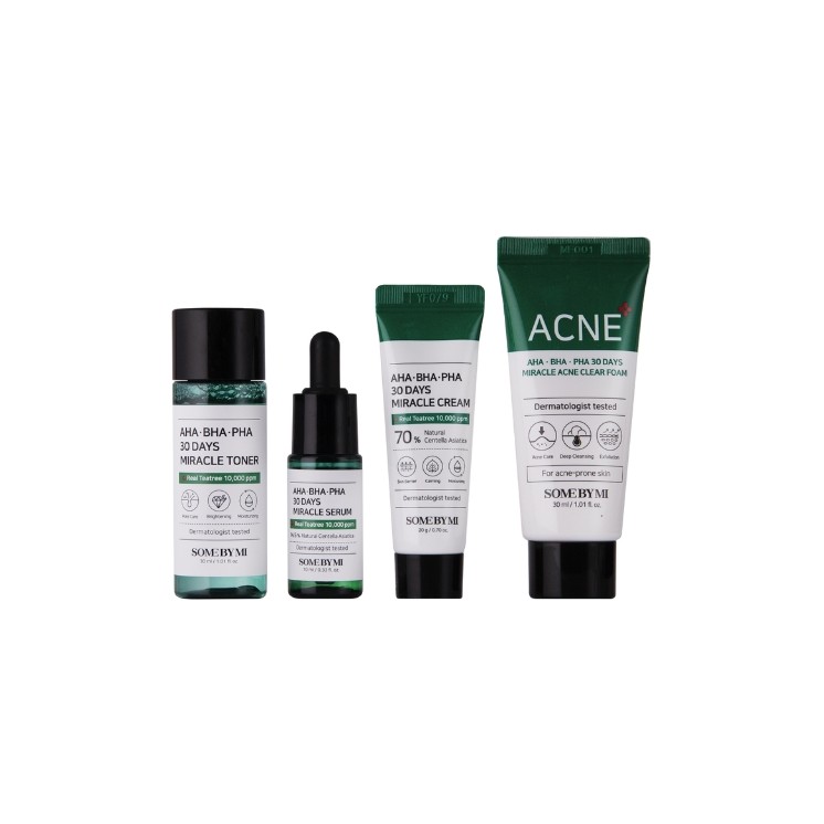 Some By Mi AHA - BHA - PHA 30 Days Miracle AC SOS Kit Coffret cosmétique pour peaux à tendance acnéique
