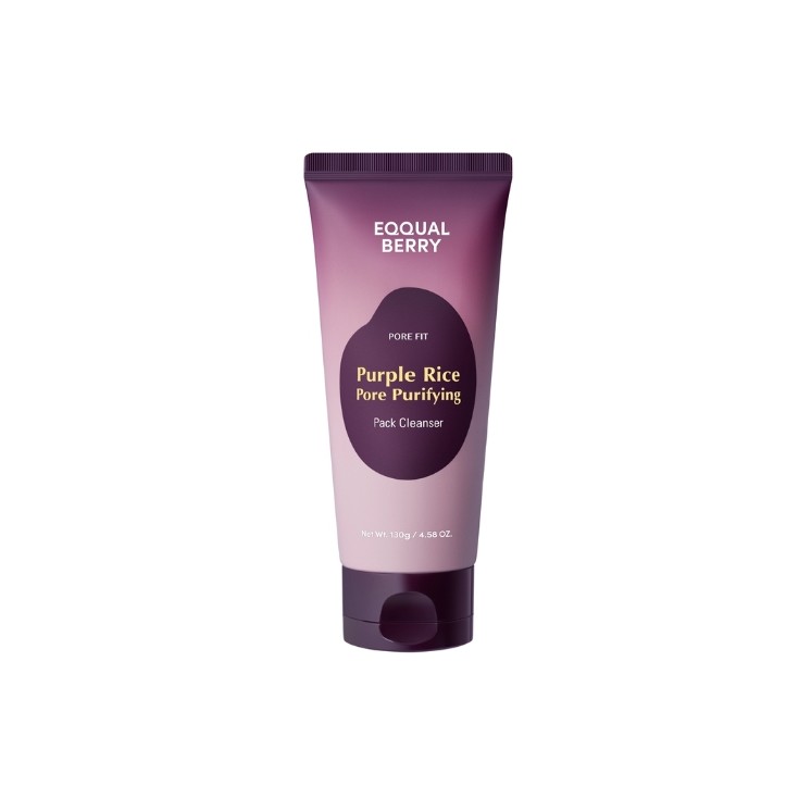 Очищувальна паста для вмивання обличчя Purple рисом Eqqualberry 130 г