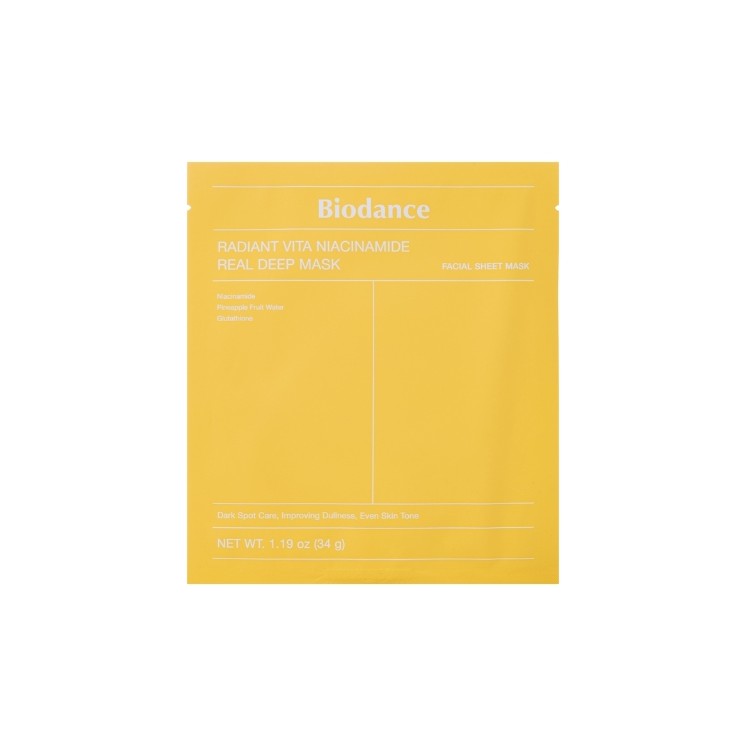 Biodance Radiant Vita Niacinamide Illuminating Face Mask 1 piece 34 g