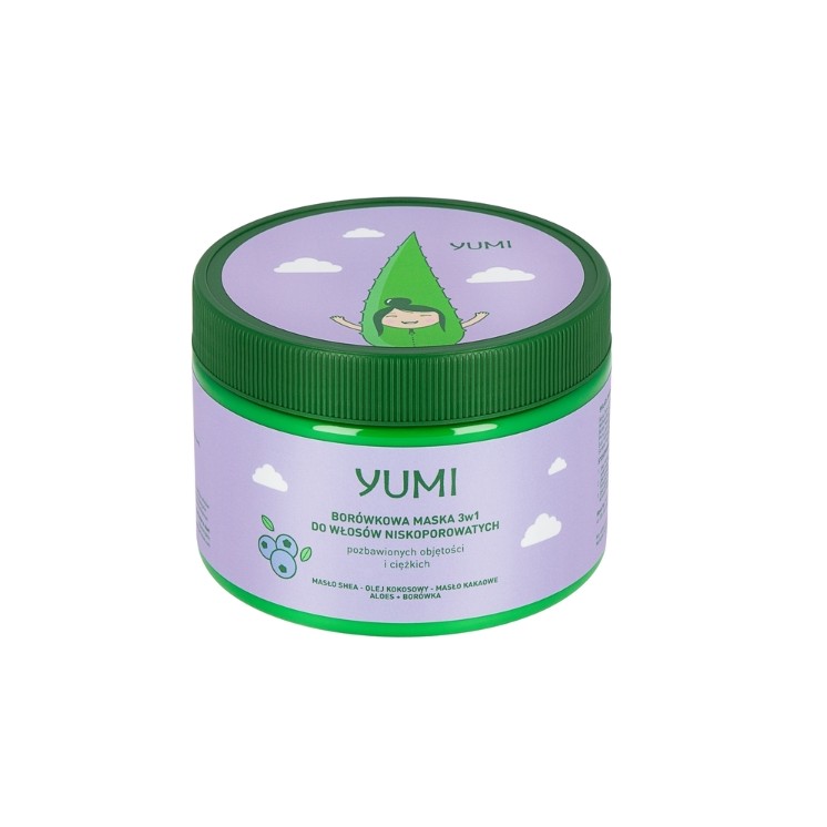 Yumi Blueberry Masker voor Laag Poreus Haar 300 ml
