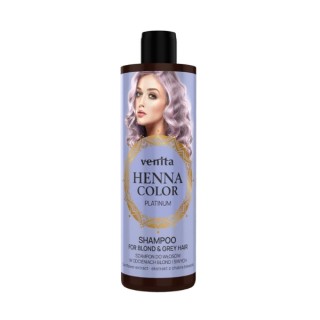 Shampooing Venita Henna Color Platinum pour cheveux blond et gris 300 ml