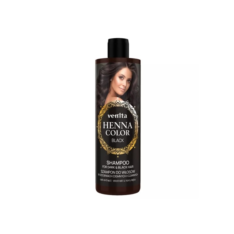 Шампунь Venita Henna Color Black для темного та чорного волосся 300 мл