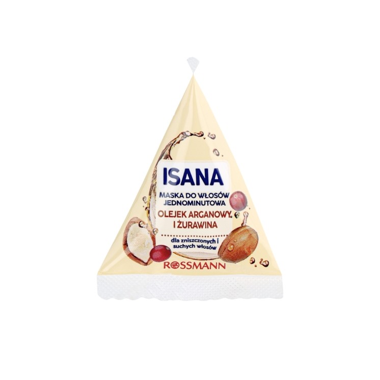 Isana 1-minute hair treatment with argan oil and cranberry 25 ml