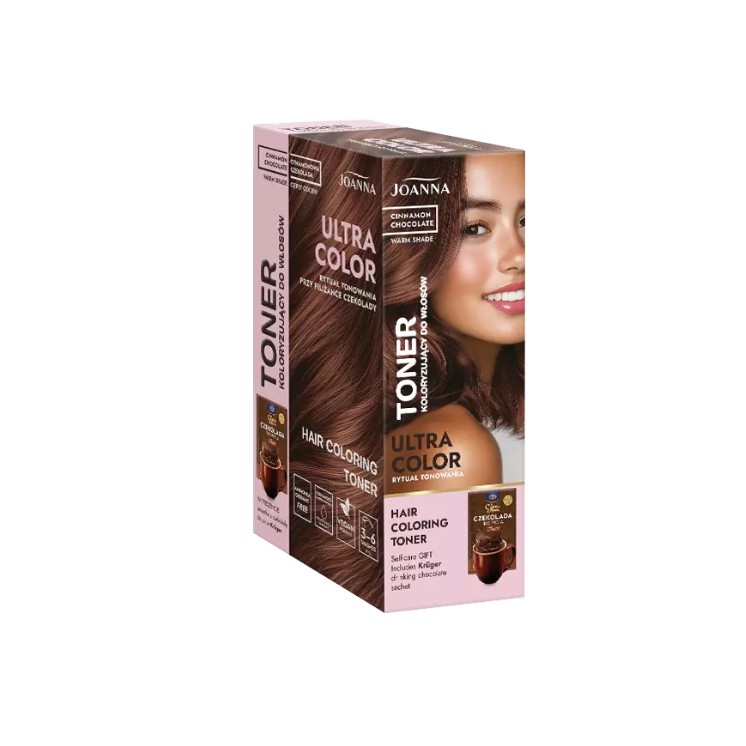 Тонік для волосся Joanna Ultra Color з корицею Chocolate 100 г