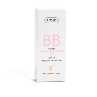 Крем для обличчя Ziaja BB Active від недосконалостей для нормальної, сухої та чутливої шкіри SPF15 , відтінок засмаглий, 50 мл