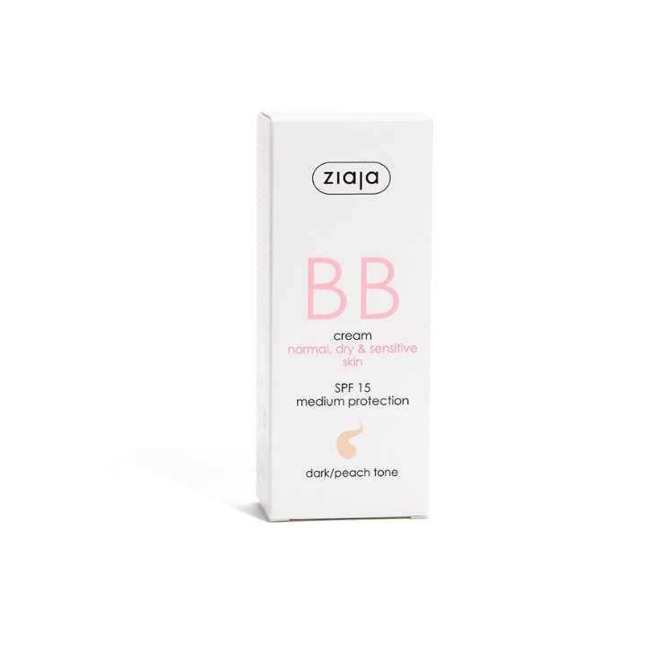 Крем для обличчя Ziaja BB Active від недосконалостей для нормальної, сухої та чутливої шкіри SPF15 , відтінок засмаглий, 50 мл