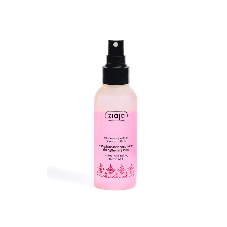 Après-shampoing biphasé en spray Ziaja Cashmere pour renforcer le cachemire, traitement à l'huile d'amarante, 125 ml