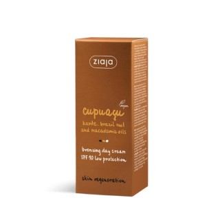 Ziaja Cupuacu Crème Bronzante Visage Nourrissante SPF10 Faible Protection Jour 50 ml