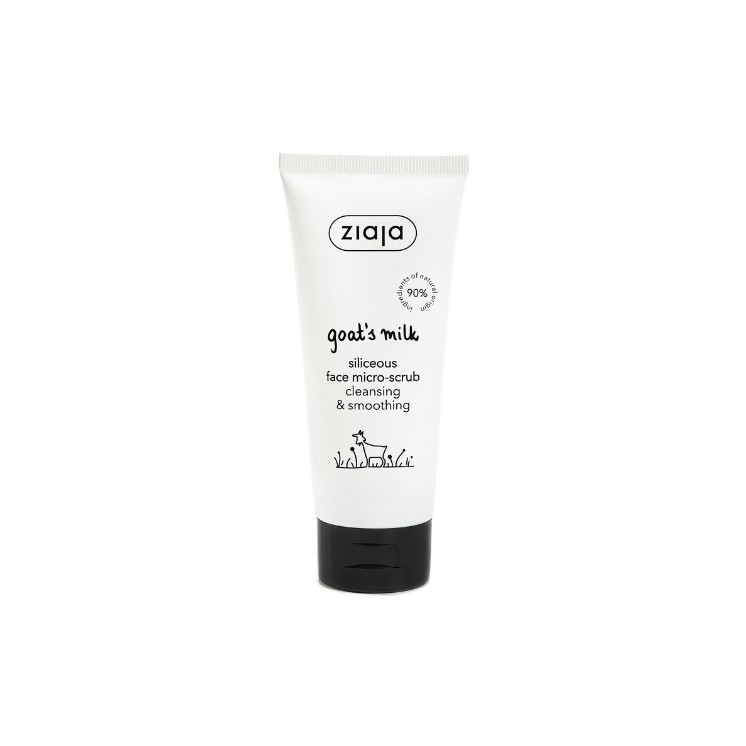 Ziaja Gommage Micro-Exfoliant au Lait de Chèvre et à la Silice pour le Nettoyage du Visage Micro-Exfoliant à Cristaux Fins 75 ml