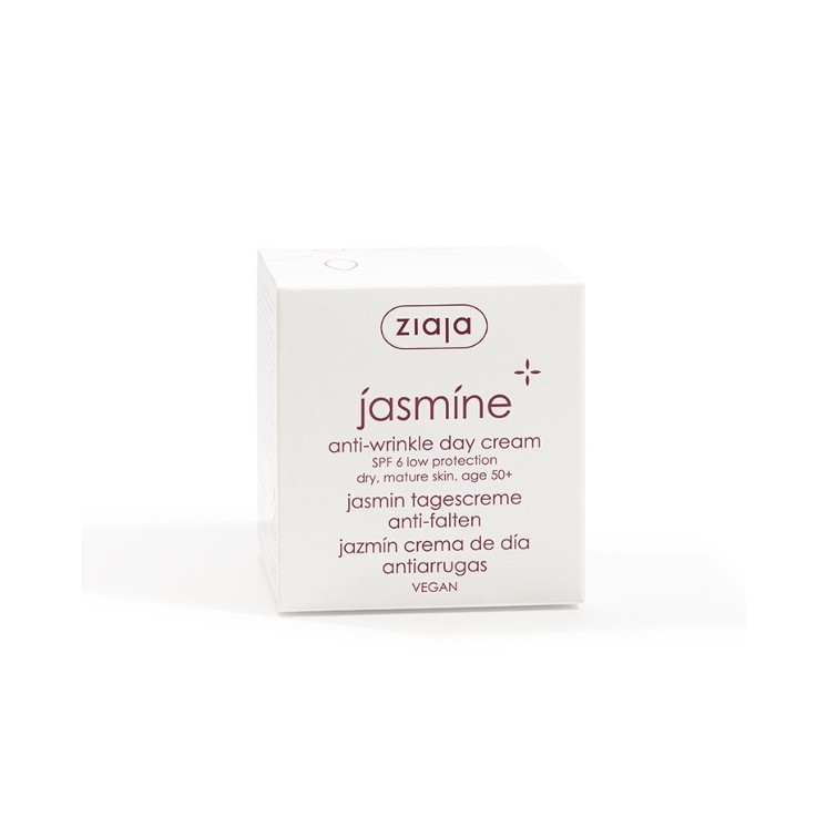 Денний крем для обличчя проти зморшок Ziaja Jasmine SPF6 зі зниженим рівнем захисту 50 мл