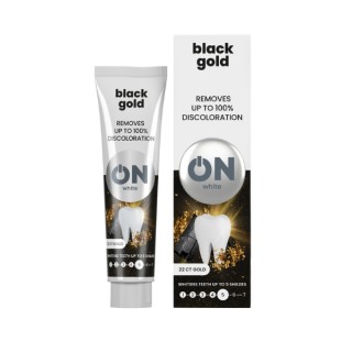 ON WHITE BLACK GOLD Відбілююча зубна паста з активованим вугіллям 75 мл