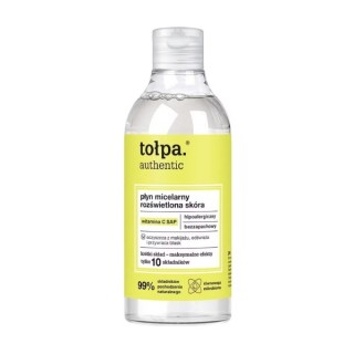 Міцелярна рідина для обличчя Tołpa Authentic для освітлення шкіри 300 мл