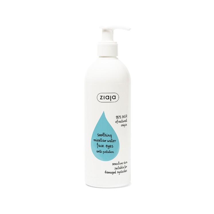 Міцелярна рідина для зняття макіяжу Ziaja Soothing Makeup Removal Micellar Fluid для обличчя та очей 390 мл