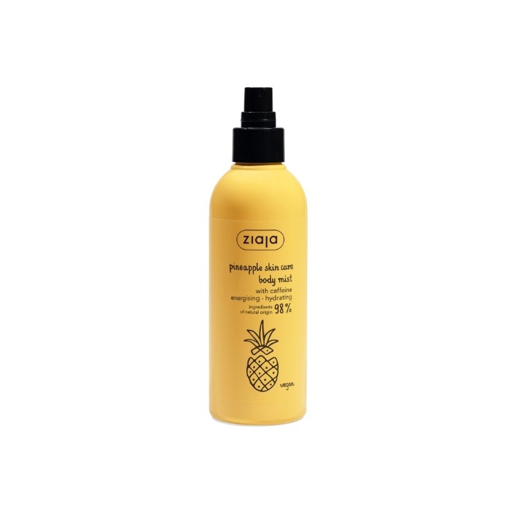 Ziaja Ananas Body Mist met Cafeïne in een spray 200 ml