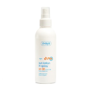 Зволожувальний сонцезахисний спрей-молочко Ziaja Sun SPF30 з високим захистом від UVA + UVB 170 мл