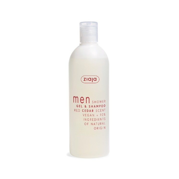 Gel douche et shampoing Ziaja Yego Cèdre rouge 400 ml