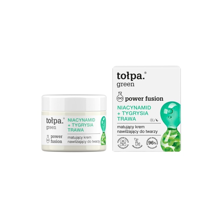 Tołpa Green Power Fusion Crème Visage Intensive Éclaircissante Niacinamide + Herbe du Tigre 50 ml