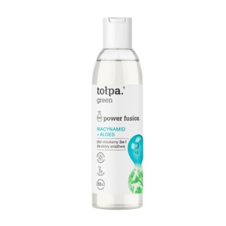 Tołpa Green Power Fusion Eau micellaire 3 en 1 pour peaux sensibles Niacinamide + Aloe 200 ml